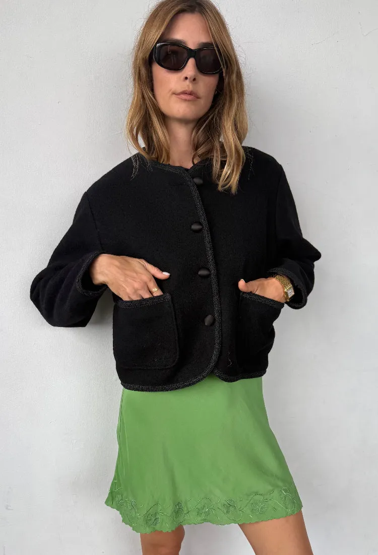 Simona Black Wool Coat sold by Ciao Lucia product image thumbnail 2