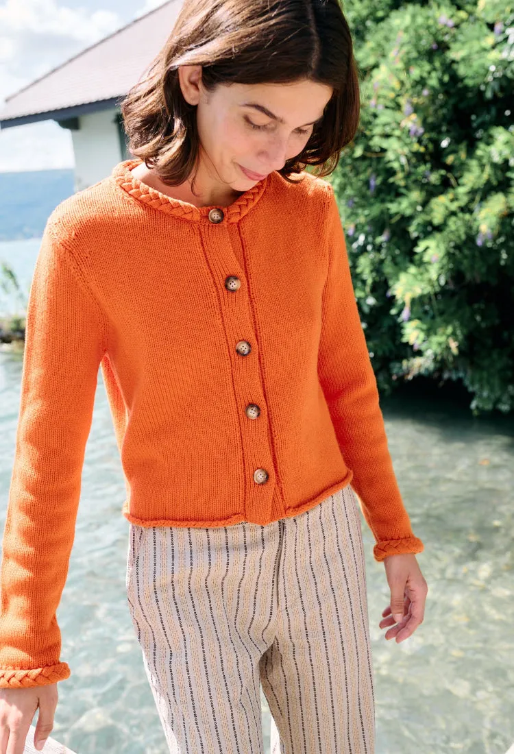 Doris Persimmon Wool Cardigan sold by Ciao Lucia product image thumbnail 5