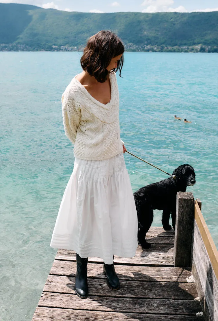 Chrissie Ivory Cable Knit Sweater sold by Ciao Lucia product image thumbnail 3