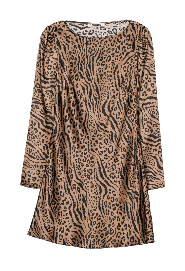 Patrice Leopard Printed Silk Charmeuse Dress sold by Ciao Lucia product image thumbnail 5