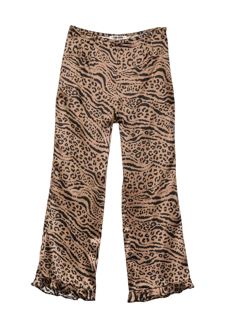 Kaja Pant Leopard Print Silk Charmeuse sold by Ciao Lucia product image thumbnail 5