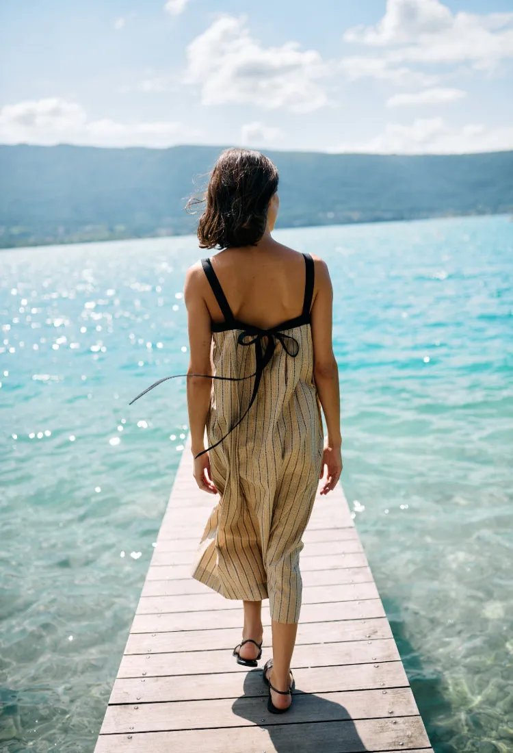 Eldrid Dress Dune Yarn-Dyed Cotton sold by Ciao Lucia product image thumbnail 2