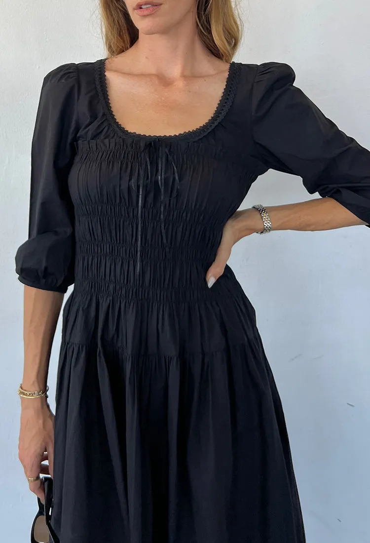 Andrine Dress Black Cotton Poplin sold by Ciao Lucia product image thumbnail 2