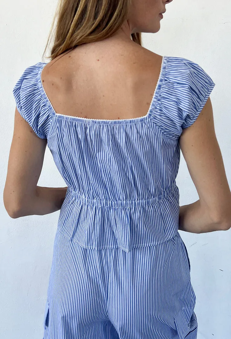 Marceau Striped Cotton Poplin Pant sold by Ciao Lucia product image thumbnail 4