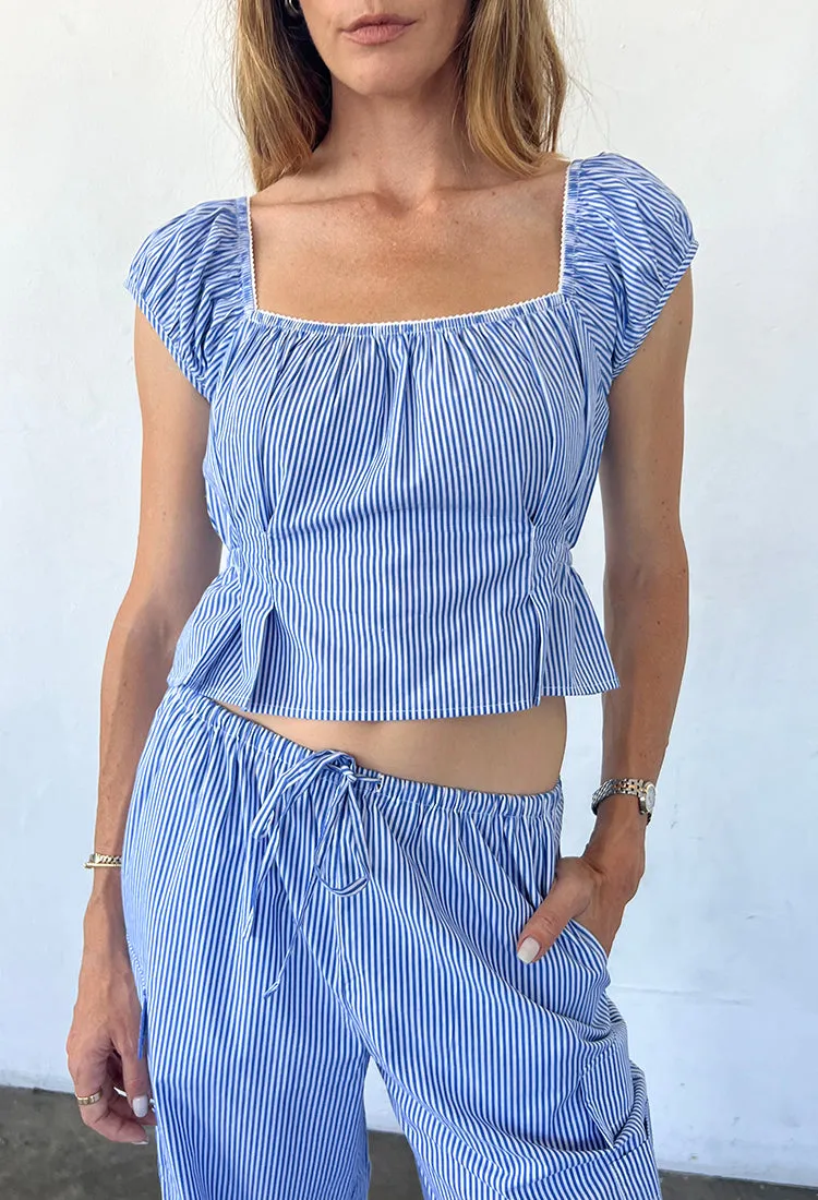Marceau Striped Cotton Poplin Pant sold by Ciao Lucia product image thumbnail 3