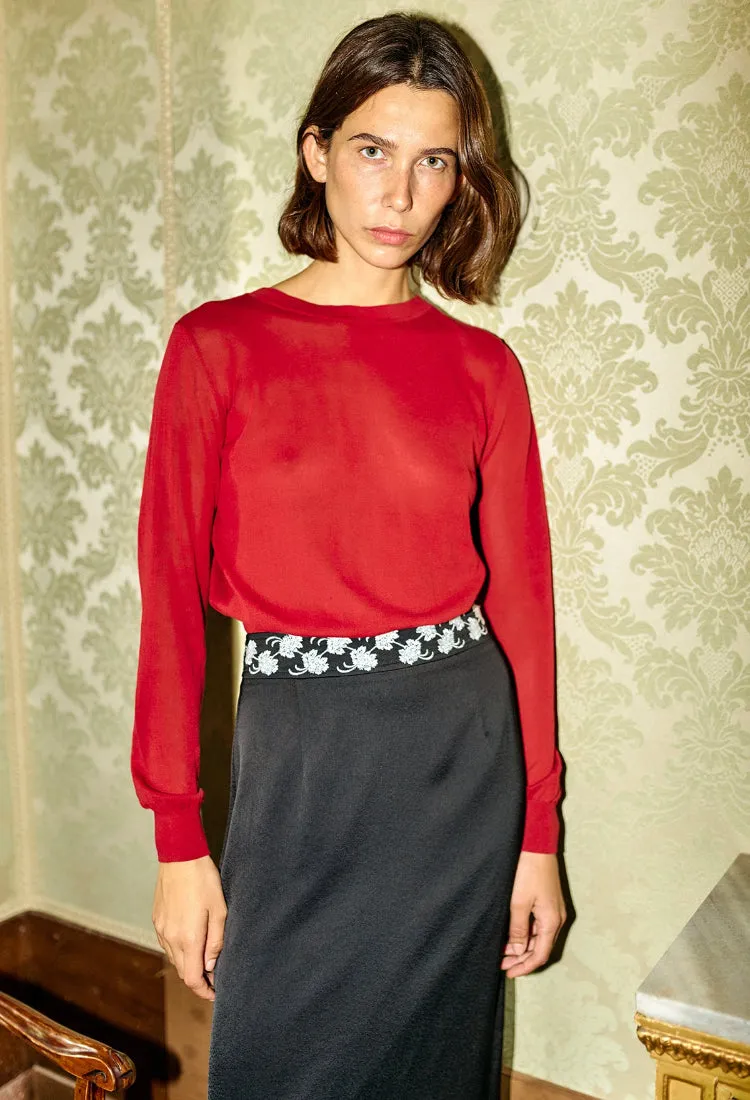 Lacerta Ruby Sheer Sweater sold by Ciao Lucia product image thumbnail 3