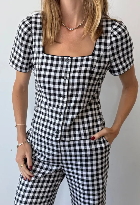 Nadia Gingham Top sold by Ciao Lucia
