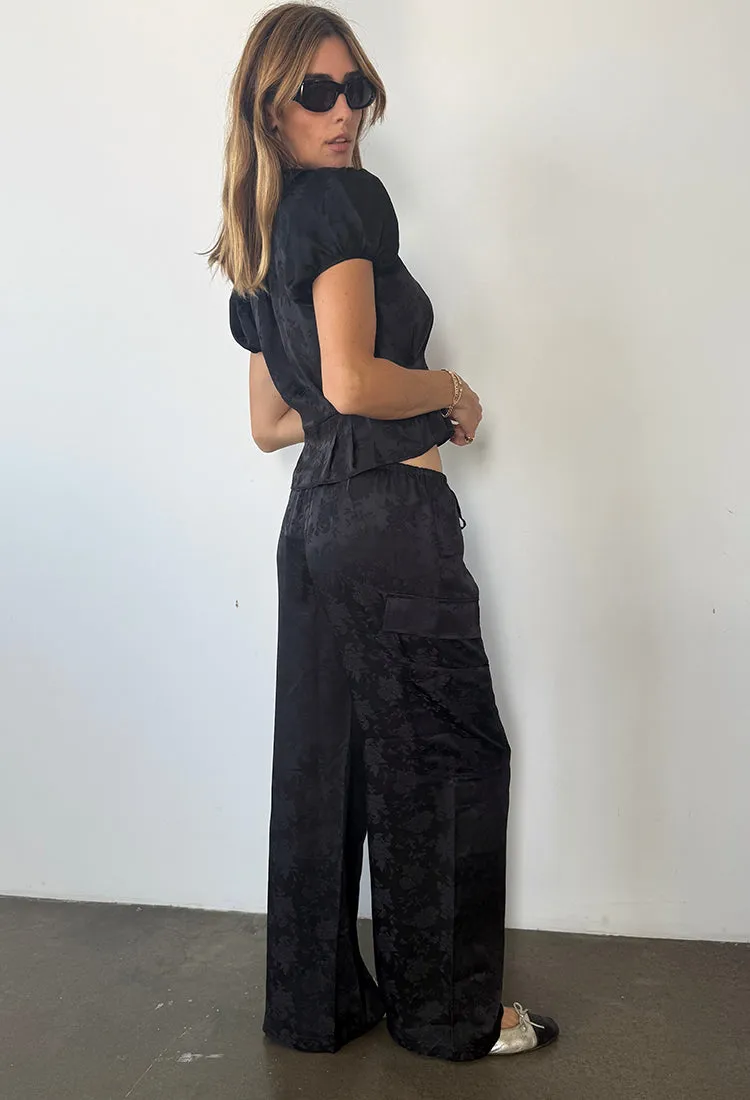 Marceau Black Jacquard Pant sold by Ciao Lucia