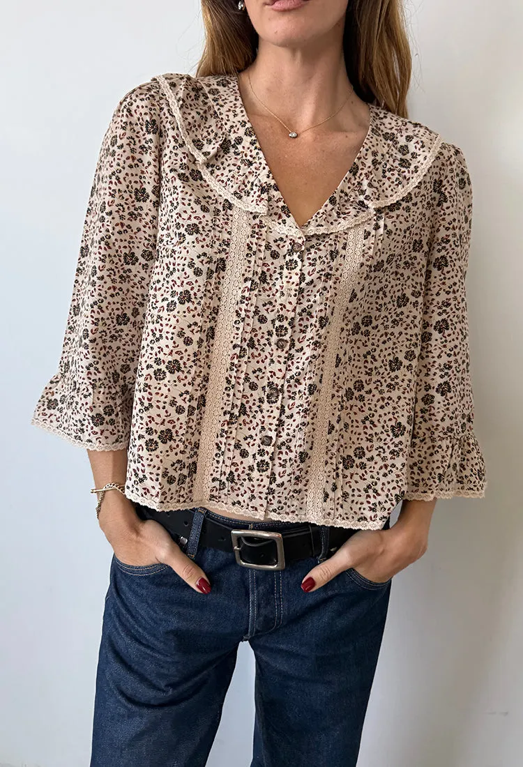 Nita Cherry Blossom Silk Top sold by Ciao Lucia