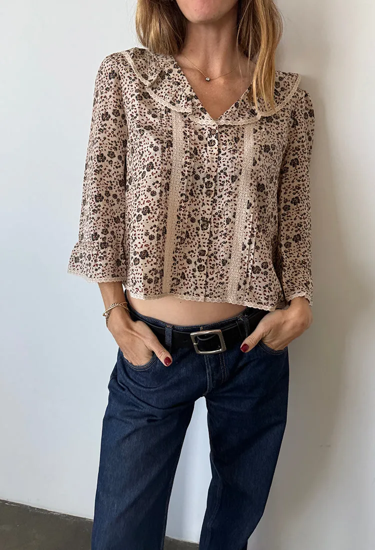 Nita Cherry Blossom Silk Top sold by Ciao Lucia product image thumbnail 3