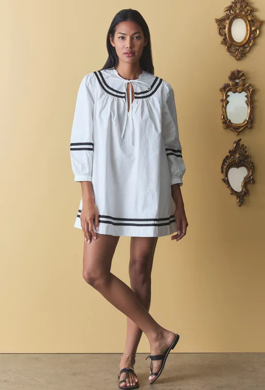 Palina White Cotton Dress made by Ciao Lucia