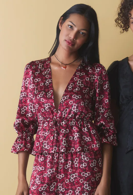 Renata Ruby Silk Top made by Ciao Lucia