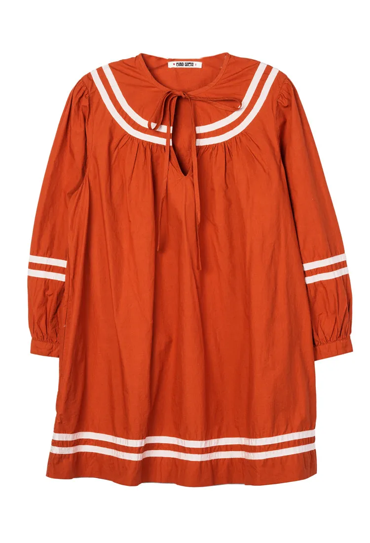 Palina Terracotta Cotton Dress sold by Ciao Lucia product image thumbnail 2