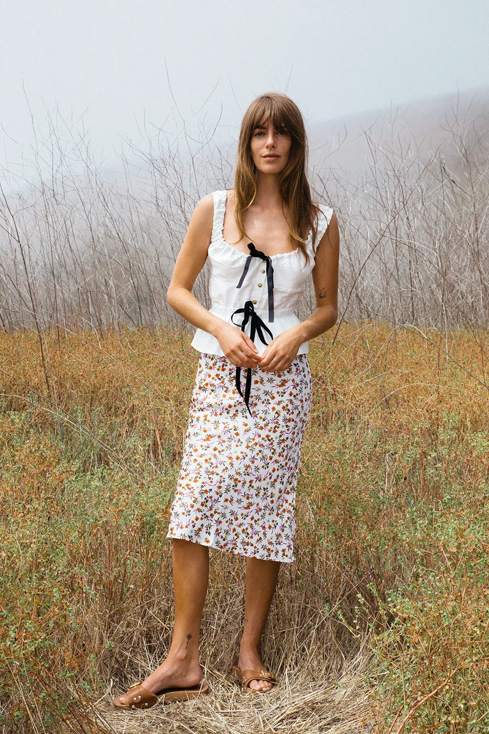 Ilaria Top Ivory Dupioni Exclusive sold by Ciao Lucia product image thumbnail 2