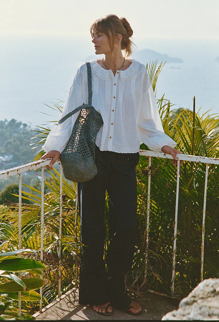 Anaia White Embroidered Cotton Top sold by Ciao Lucia