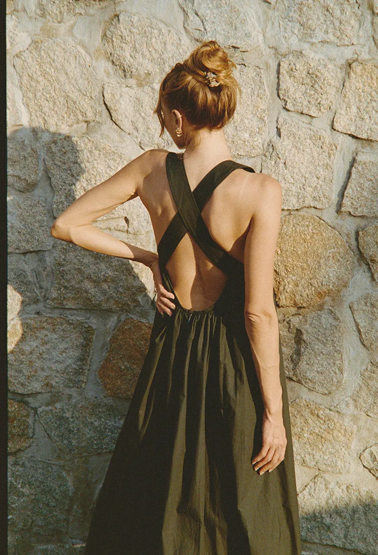 Laura Black Cotton Dress sold by Ciao Lucia product image thumbnail 4