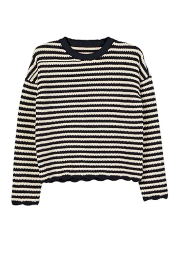 Febo Navy Stripe Pullover sold by Ciao Lucia product image thumbnail 3
