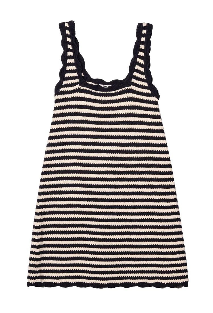 Domeka Navy Stripe Knit Dress sold by Ciao Lucia product image thumbnail 5