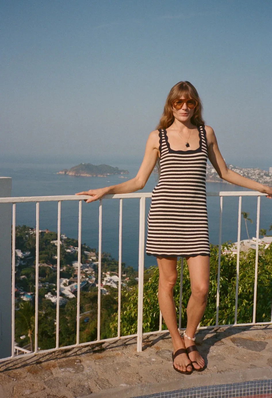 Domeka Navy Stripe Knit Dress sold by Ciao Lucia product image thumbnail 2