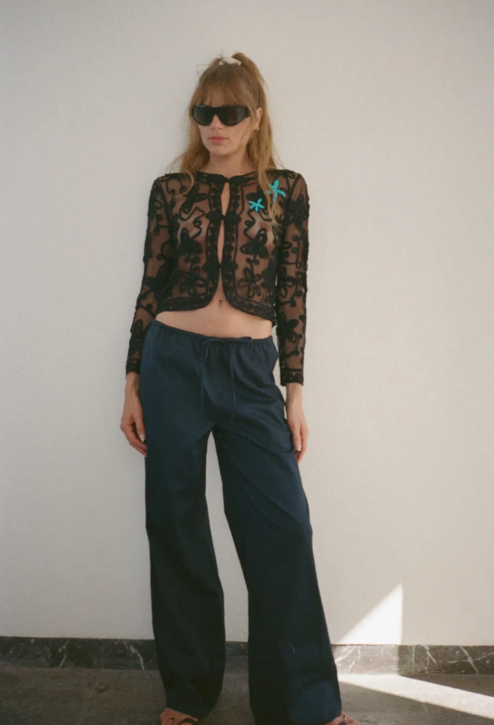 Yuli Midnight Cotton Twill Pant sold by Ciao Lucia product image thumbnail 3