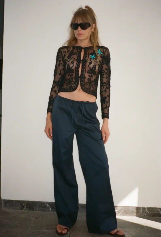 Yuli Midnight Cotton Twill Pant sold by Ciao Lucia