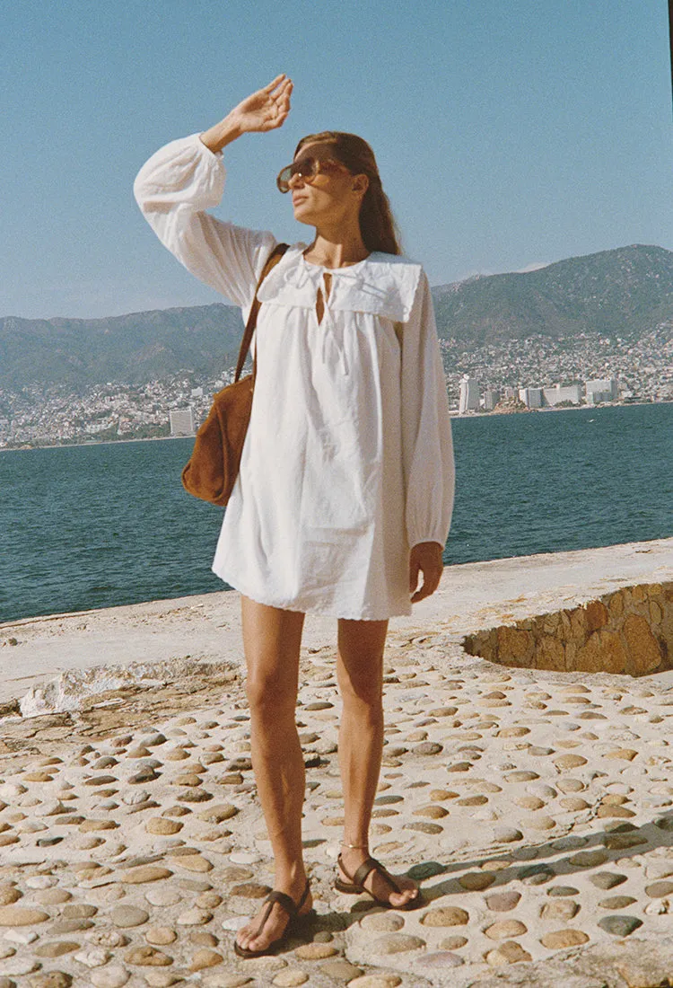 Jonita White Embroidered Cotton Dress sold by Ciao Lucia product image thumbnail 2