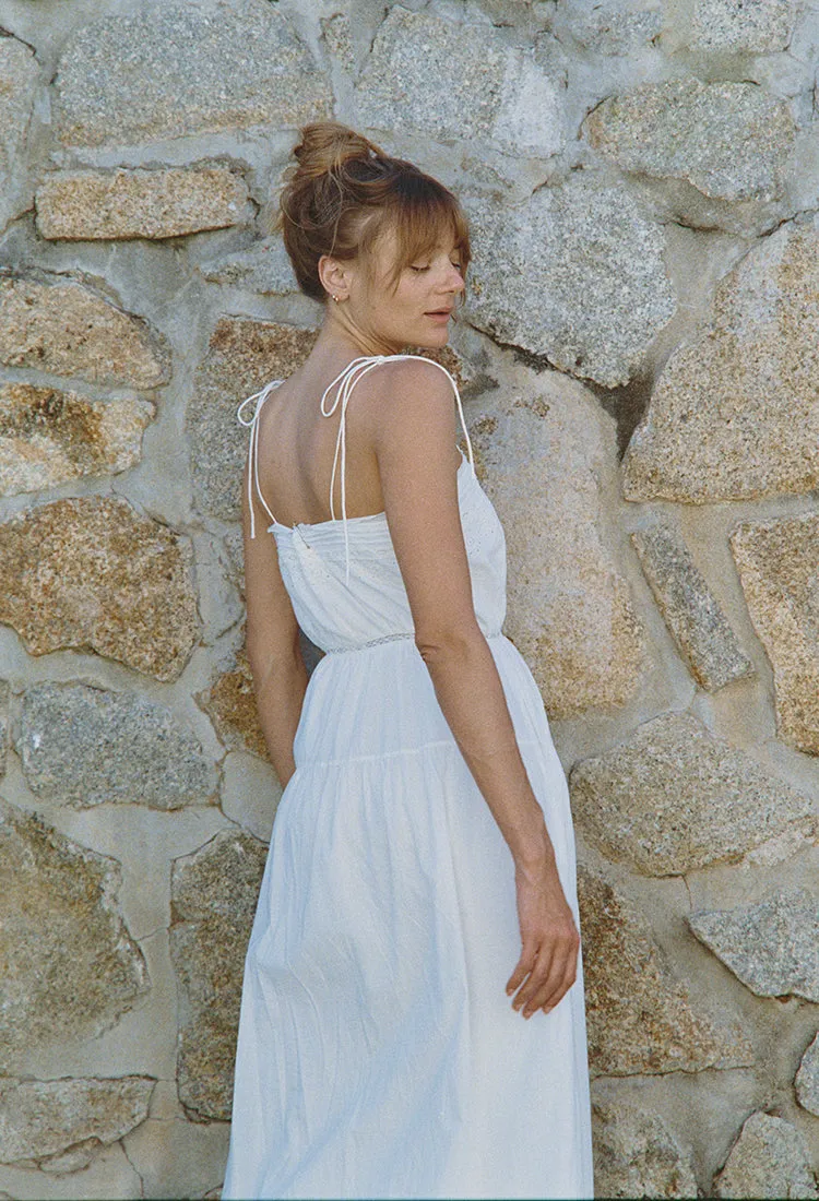 Petra White Embroidered Cotton Dress sold by Ciao Lucia product image thumbnail 2