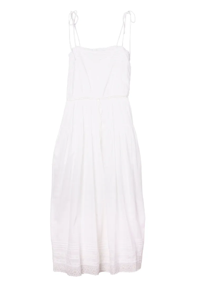 Petra White Embroidered Cotton Dress sold by Ciao Lucia product image thumbnail 4