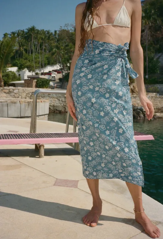 Crespo Tidepool Cotton Pareo made by Ciao Lucia