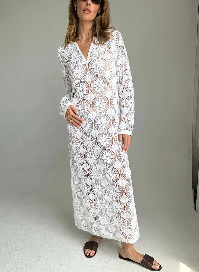 Martino White Crochet Dress sold by Ciao Lucia product image thumbnail 5