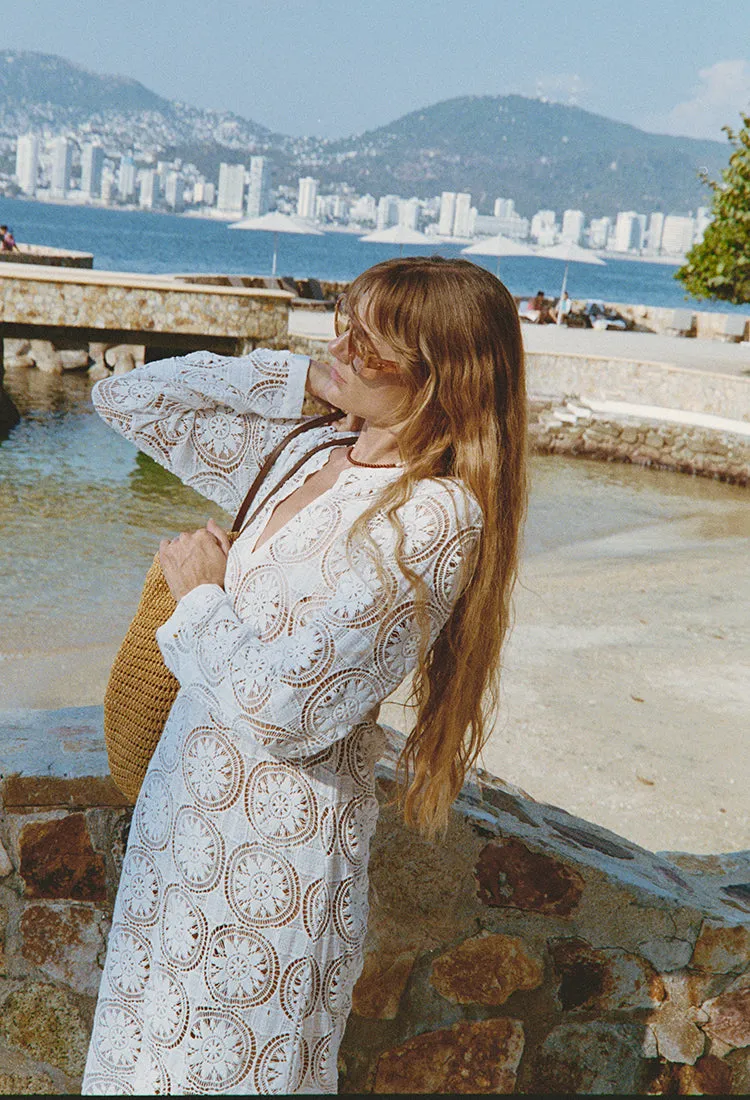 Martino White Crochet Dress sold by Ciao Lucia product image thumbnail 4