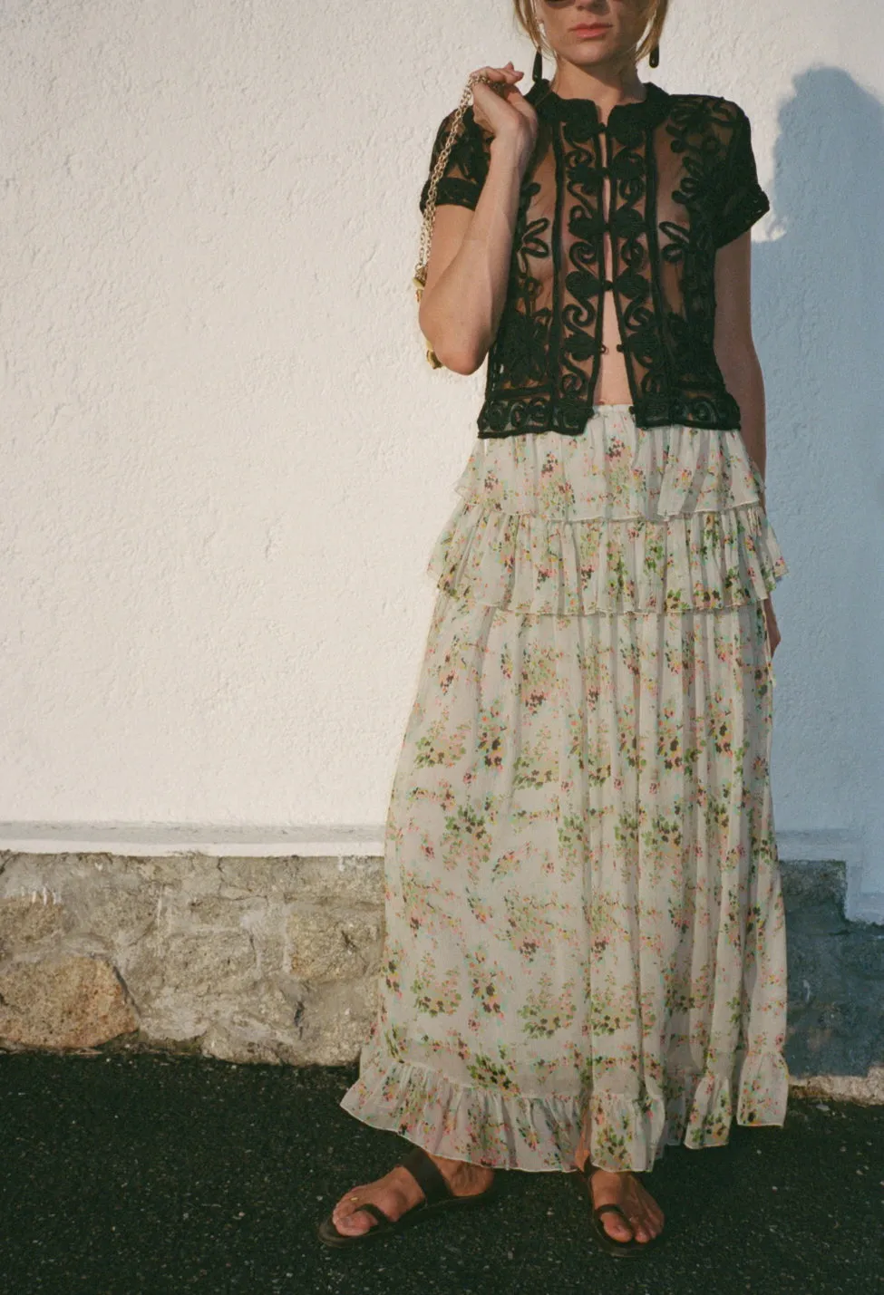 Lerden Jardin Silk Chiffon Skirt sold by Ciao Lucia product image thumbnail 3