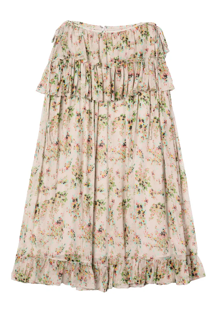 Lerden Jardin Silk Chiffon Skirt sold by Ciao Lucia product image thumbnail 5