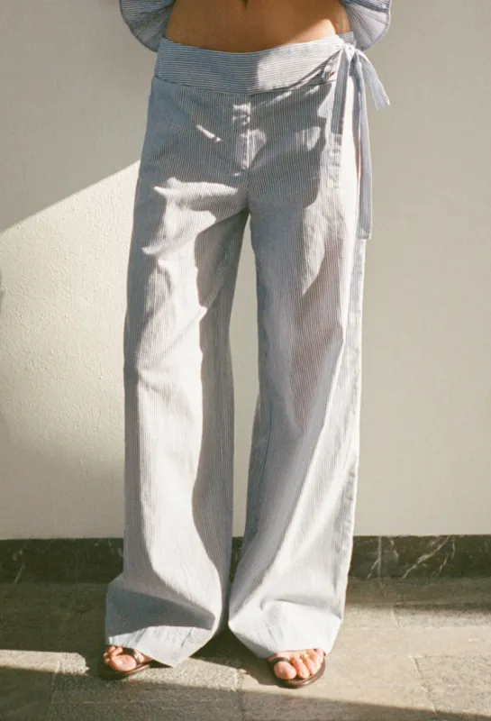 Laida Stripe Cotton Pant made by Ciao Lucia