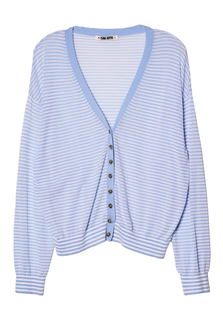 Jorgie Periwinkle Sheer Knit Cardigan sold by Ciao Lucia product image thumbnail 4