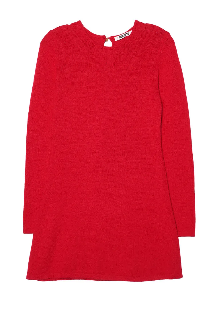 Clea Red Linen Knit Dress sold by Ciao Lucia product image thumbnail 3