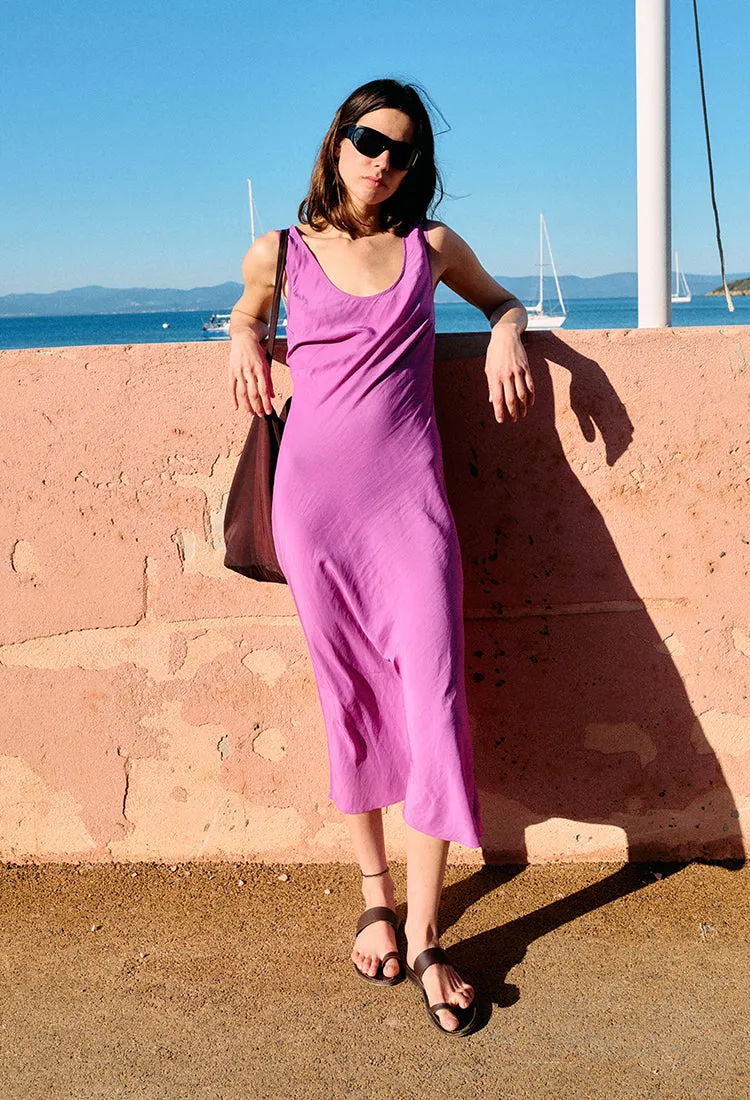 Leticia Orchid Satin Dress sold by Ciao Lucia product image thumbnail 3