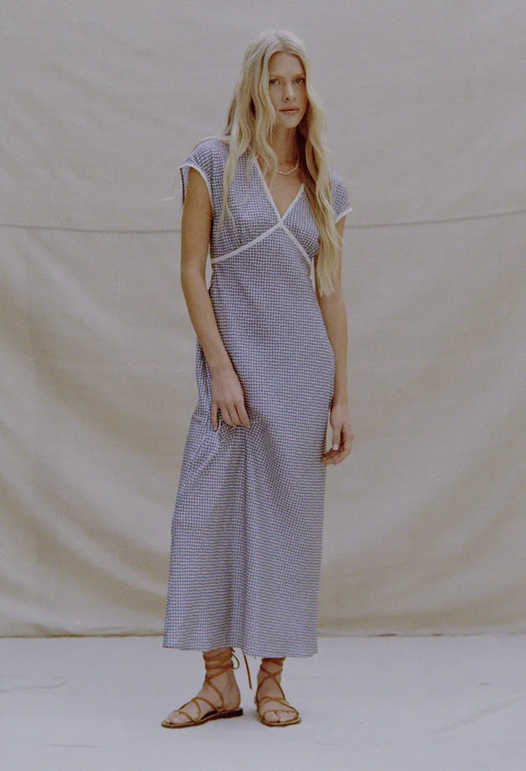 Indine Gingham Silk Dress sold by Ciao Lucia
