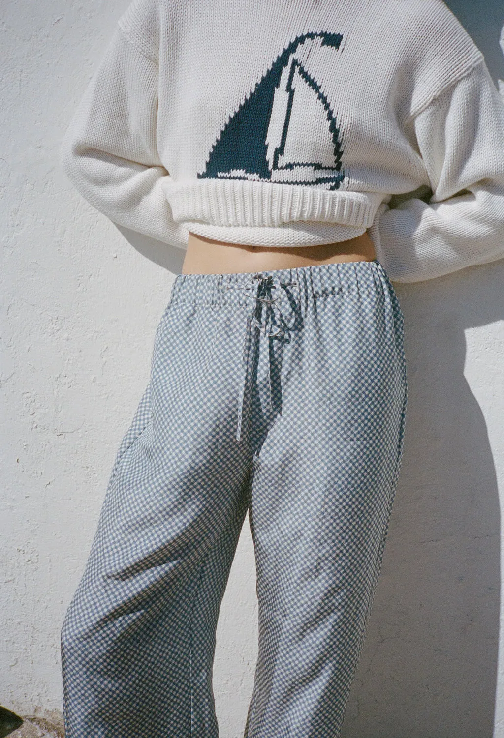 Dania Silk Gingham Pant sold by Ciao Lucia product image thumbnail 3