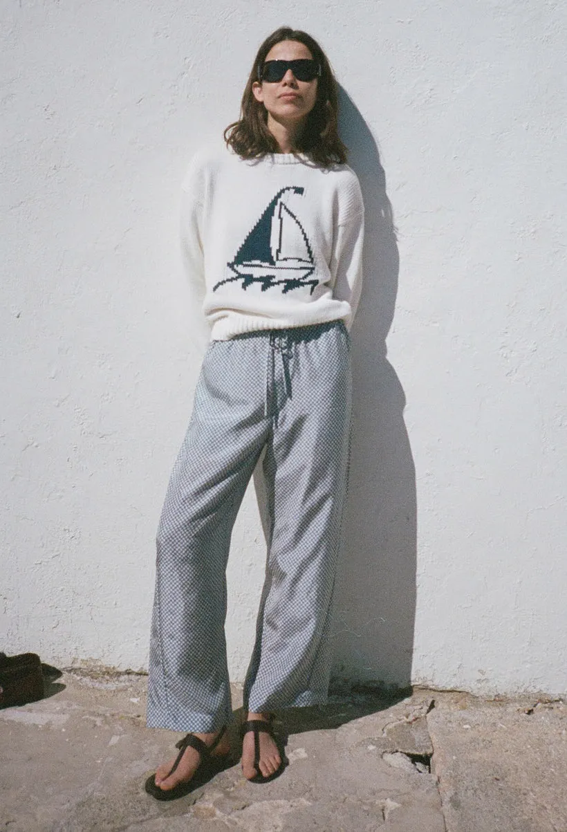 Dania Silk Gingham Pant sold by Ciao Lucia