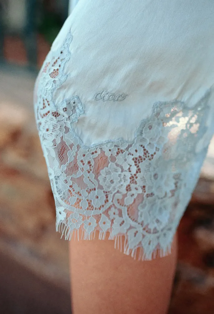 Petrea Bleu Silk Skirt sold by Ciao Lucia product image thumbnail 3