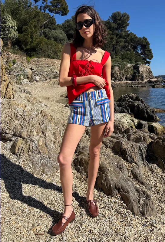 Paolo Stripe Twill Short made by Ciao Lucia