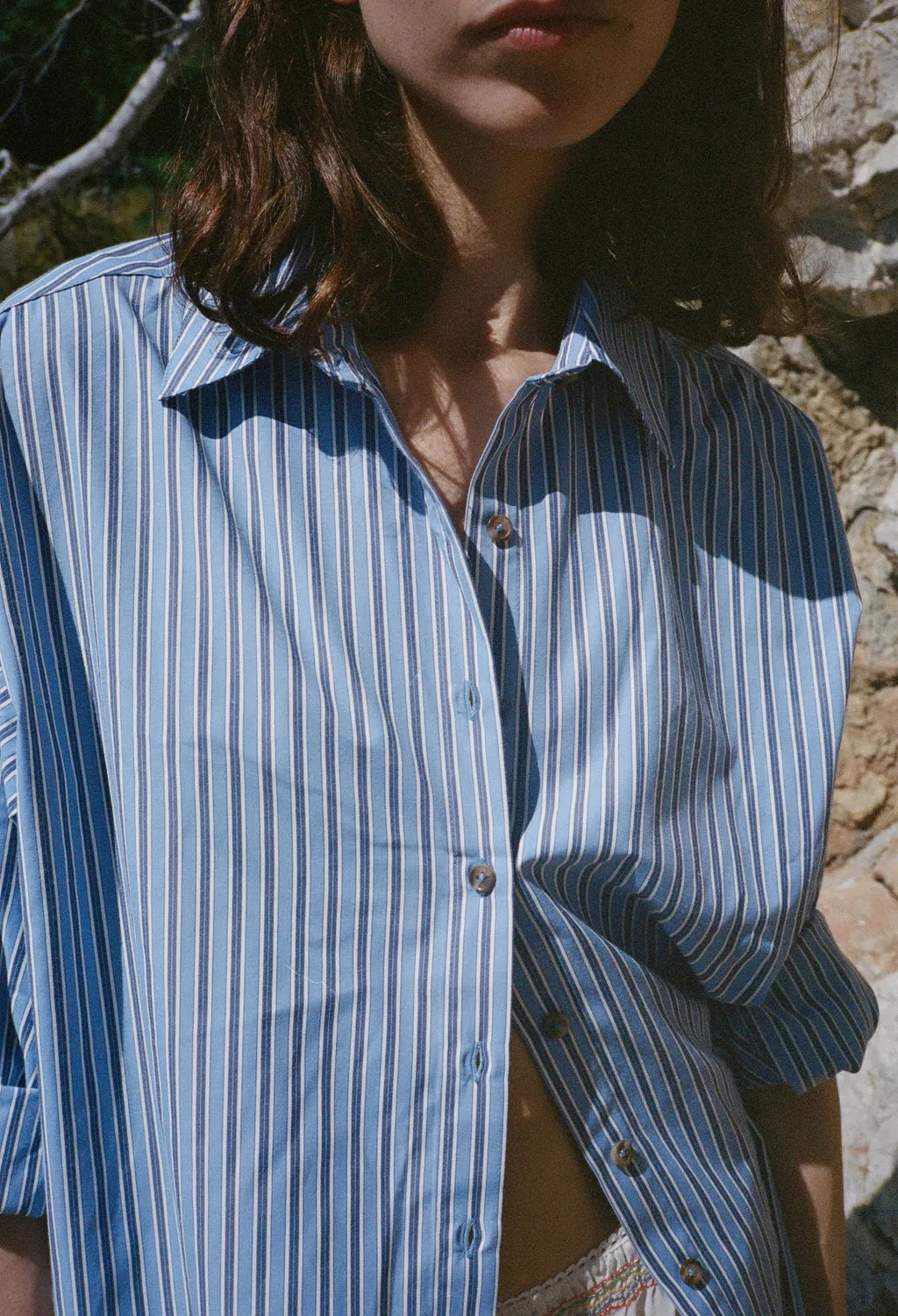 Indra Stripe Shirting Shirt sold by Ciao Lucia product image thumbnail 4