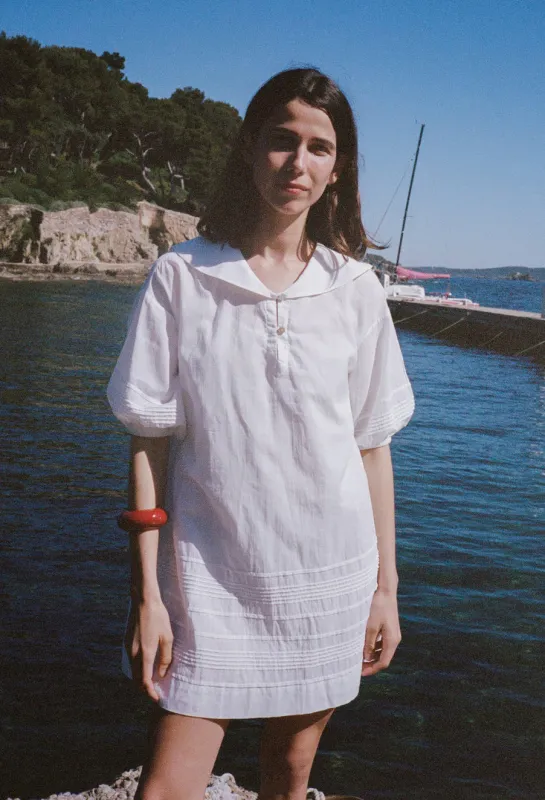 Isobel White Cotton Voile Dress made by Ciao Lucia