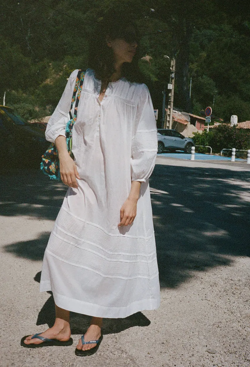 Ingrid White Cotton Voile Dress sold by Ciao Lucia product image thumbnail 3