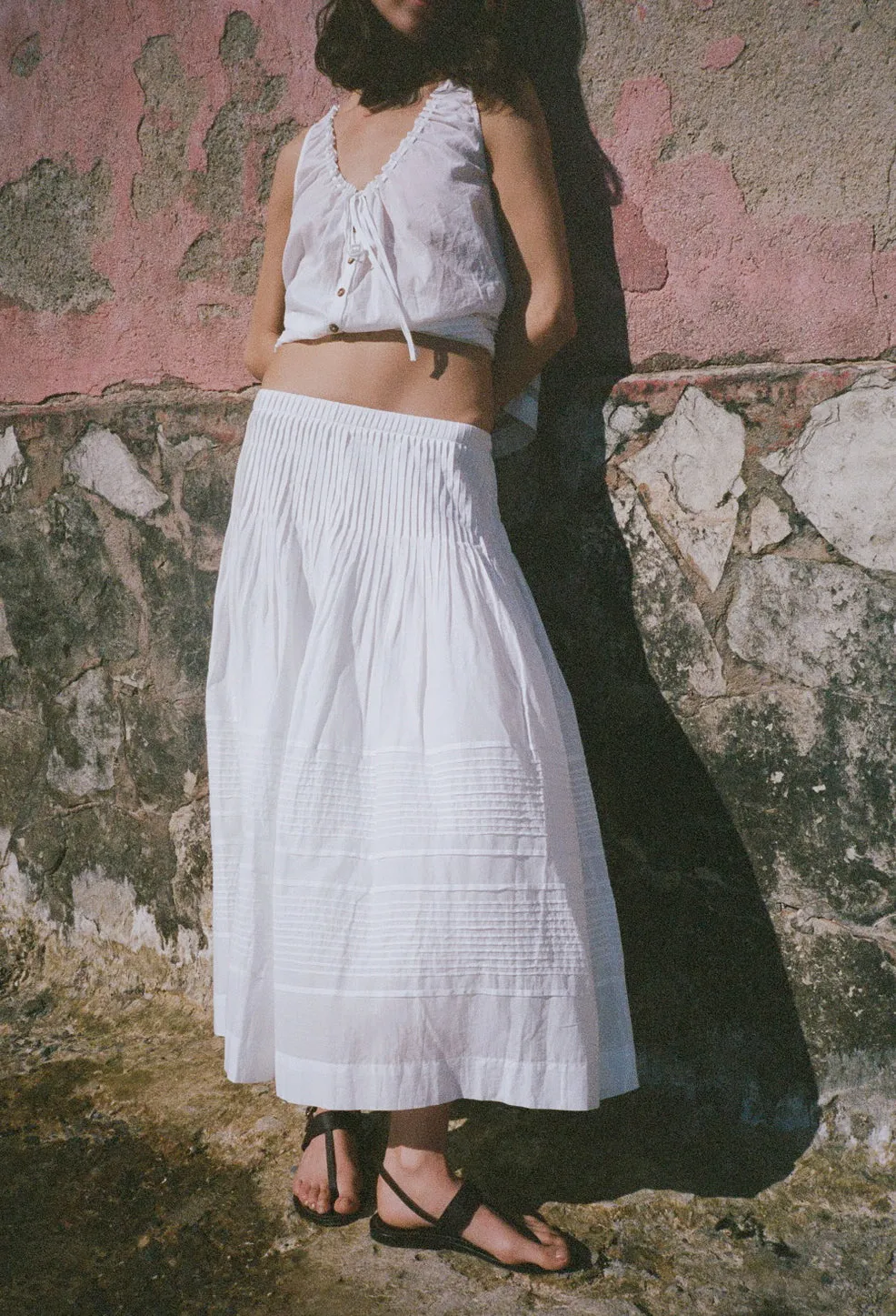 Enika White Cotton Voile Skirt sold by Ciao Lucia product image thumbnail 2