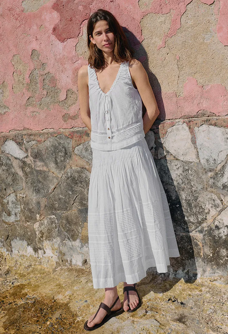 Eugenia White Cotton Voile Top sold by Ciao Lucia product image thumbnail 3