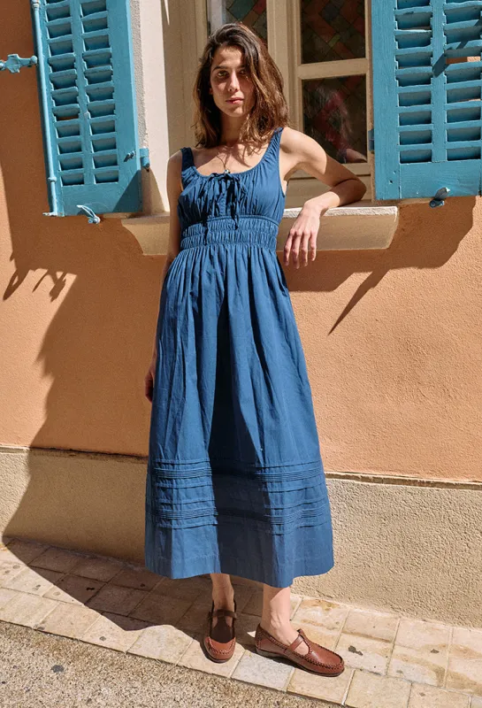 Iris Midnight Cotton Dress made by Ciao Lucia