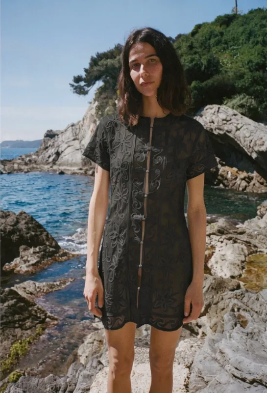 Nikolita Black Soutache Dress made by Ciao Lucia