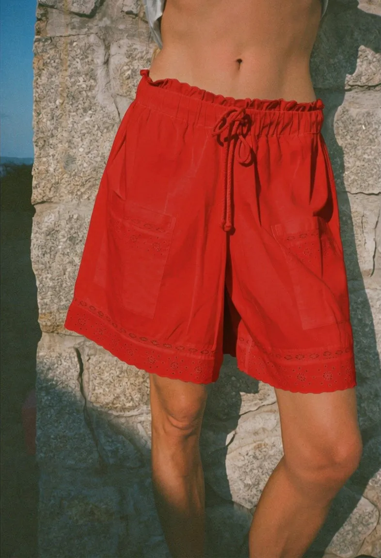 Neria Red Cotton Short sold by Ciao Lucia